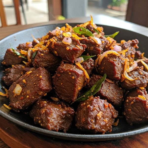 Naadan Beef Fry is a non-veg traditional dish of kerala