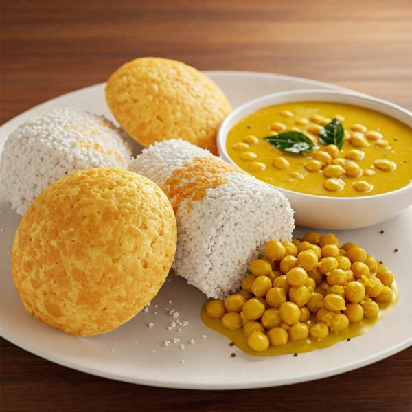 Puttu and Kadala Curry dish of kerala